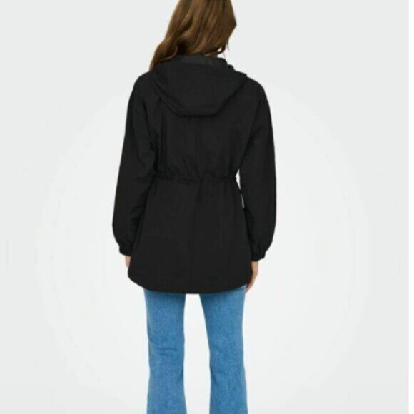 Only Black Utility Jacket with Hood and Weatherproof Material NWT Sz Med… - Picture 11 of 11
